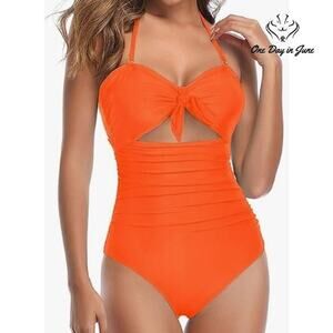 Tempt Me Tie Knot Cut Out One Piece Swimsuit Size XS